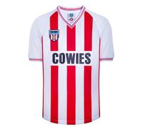 Score Draw Sunderland 1984 Retro Football Shirt Red/White Medium Polyester