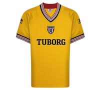 Score Draw Sunderland 1987 Patrick Third Retro Shirt Yellow Medium Polyester