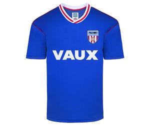 Score Draw Sunderland 1990 Retro Football Away Shirt