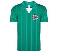 Score Draw West Germany 1982 Away Retro Shirt Green Large Polycotton
