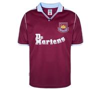 Score Draw West Ham United 2000 Retro Football Shirt Claret/Sky XX-Large Polyester