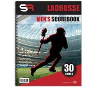 Score It Right Lacrosse Scorebook - 24-Player Men's Score Keeping Book for 30 Games - Spiral Bound Mens Lacrosse Scorebook with Simplified Scoring Instructions - 9.25 x 12-inch Scorebook Hardcover