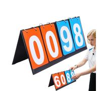 Score Keeper, Portable Baseball Scoreboard, Score Flipper Multi-function Four Digits for School Tournament Table Tennis Soccer Basketball Volleyball Pool Game