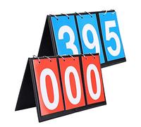 Scoreboard, 2 Pcs 3 Digit Flip Tabletop Scoring Board, Sports Competition Score Board, Scoreboards for Indoor Outdoor Basketball Football Pool Volleyball Hockey Ball Snooker Cricket Table Tennis