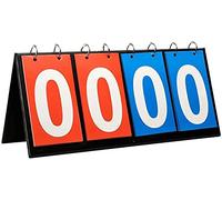 Scoreboard,4 Digit Flip Scoreboards Portable Flip Scoreboard Score Board Numbers for Sports Table Tennis Basketball Volleyball Indoor Outdoor