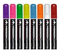 Mission Darts | Scoreboard Liquid Chalk Acrylic 501, Cricket Blackboard Whiteboard (8 Pack Mixed Colours Pens)