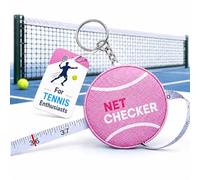 Scoring Right Net Checker Tennis Height measuring tape and keyring (Pink)