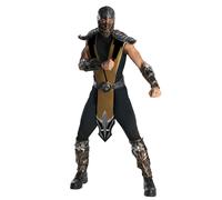 Scorpian Deluxe Mens Costume Mortal Combat Adults Fancy Dress Outfit Licensed