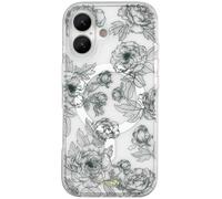 SCORPIFY for iPhone 10 Case [Compatible with MagSafe] with Matte Queen of Flower Floral Design, Cute Clear Magnetic Phone Cover for Women Girls, [Non Yellowing] Black Slim Bumper