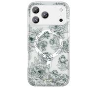 SCORPIFY for iPhone 10 Pro Max Case [Compatible with MagSafe] with Matte Queen of Flower Floral Design, Cute Clear Magnetic Phone Cover for Women Girls, [Non Yellowing] Black Slim Bumper