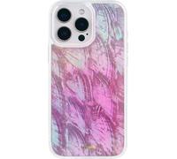 SCORPIFY For iPhone 14 Pro Case with Real Pink Mother of Pearl Design and Shell Pattern [Compatible with Magnetic], Cute Magnetic Mobile Phone Protective Case for Women and Girls