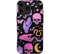 SCORPIFY for iPhone 16 Pro Case [Compatible with MagSafe] with Gothic Halloween Phantom Carnival, Cute Pink Purple Magnetic Phone Cover Bumper for Women Girls, Glitter Sparkle Gold Pumpkin Spell