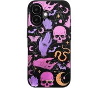 SCORPIFY for iPhone 17 Case [Compatible with MagSafe] with Gothic Halloween Phantom Carnival, Cute Pink Purple Magnetic Phone Cover Bumper for Women Girls, Glitter Sparkle Gold Pumpkin Spell