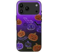 SCORPIFY for iPhone 17 Pro Case [Compatible with MagSafe] with Halloween Pumpkin Spell, Cute Cosmic Orange Magnetic Phone Cover for Women Girls, Pink Purple Glitter Sparkle Bumper with Gold Foil