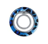 SCORPIFY Magnetic Ring Compatible with MagSafe Rotating Finger Ring and Holder for iPhone 17 16 15 14 13 12 Pro Max Plus Mobile Phone Holder - Blue Leopard Sparkle