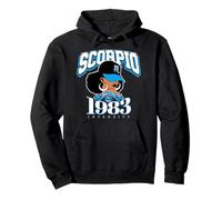 Scorpio 1983 Black Zodiac Queen Pullover Hoodie