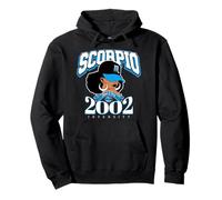 Scorpio 2002 Zodiac Queens Afro Astrology Birthday Pullover Hoodie