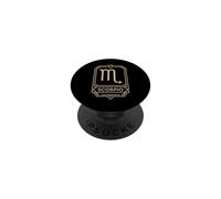 Scorpio Art Deco Zodiac Graphic PopSockets Adhesive PopGrip
