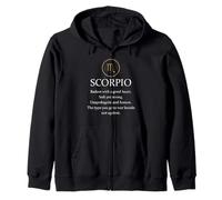 Scorpio Badass With A Good Heart Scorpion Birthday Zip Hoodie