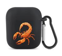 Scorpio Bluetooth Headset Cover Earbuds Case TPU Headphone Protective Compatible with Airpods 1/2 Black-Color