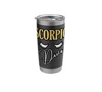 Scorpio Diva Zodiac Glam Astrology Design Stainless Steel Insulated Tumbler