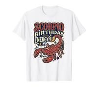 Scorpio Energy Astrology Sign Quote Zodiac Value Graphic T-Shirt, Men, White, M