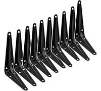 Scorpio Hardware 10 Pack London Shelf Brackets 6 X 5" Inches Black Wall Mounted Shelve Brackets, Book Shelf Bracket, Floating Shelve Bracket