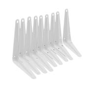 SCORPIO HARDWARE® 10 Pack London Shelf Brackets, Wall Mounted Shelve Brackets, Shelving Support Brackets, Book Shelf Bracket, Floating Shelve Bracket (White, 8" x 6")