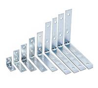 SCORPIO HARDWARE® 10x Corner Braces Brackets Plates Zinc Plated, Joint Right Angle Bracket 90 Degree Corner Fastener for Wood Furniture Bedframe Cabinet Drawer Chair (1.5 Inch)