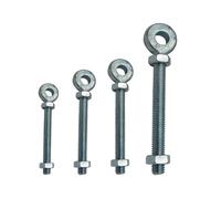 SCORPIO HARDWARE® Adjustable Garden Gate Hinges Eye Bolts, Zinc Plated Gate Bolt - Eye Bolts Heavy Duty Design (4" x 19mm)