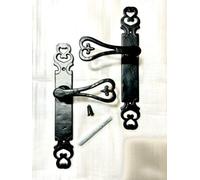SCORPIO HARDWARE Black Antique Cast Iron Designer Tudor Lever Lock or Latch Door Handle (Latch)