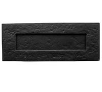 SCORPIO HARDWARE Black Antique CAST Iron Heavy Large Letter Postal Plate I Door Finger Push Plate (Letter Plate)