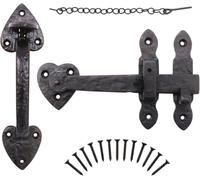 Scorpio Hardware Black Antique Cast Iron Suffolk Thumb Latch Set with fixings