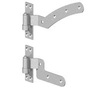SCORPIO HARDWARE® Curve Rail Hinge Kit - Galvanised Suitable for Framed Gates with a Curved Top Ledge. (Left Hand)