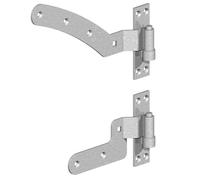 SCORPIO HARDWARE® Curve Rail Hinge Kit - Galvanised Suitable for Framed Gates with a Curved Top Ledge. (Right Hand)