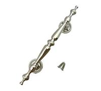 SCORPIO HARDWARE Georgian Decorative Door Cabinet Pull Handle Solid Brass 240mm with Screws (Polished Chrome)