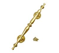 SCORPIO HARDWARE Georgian Decorative Door Cabinet Pull Handle Solid Brass 240mm with Screws (Polished Brass)