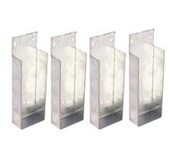 Scorpio Hardware Gravel Board Clip 150 X 50 X 30mm Fencing Panel Bracket Timber Post Galvanised - Pack Of 4