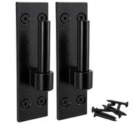 SCORPIO HARDWARE® Heavy Duty Hook on Plates Pair Gate Hinges Pins Eye Bolts | to Suit Wrought Iron Gates and Wooden Gates Black Galvanised (Black, 19mm (for 30" - 36" Bands))