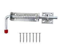 SCORPIO HARDWARE® Heavy Duty Spring Loaded Bolt 143mm - 6 Inch, 200mm - 8 inch with Fixing Screw for Barrel Bolt Lock Spring Pin Loaded Locking Latch Bolt Gate Trailer Garage (225mm / 9 Inch)