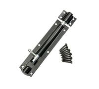 SCORPIO HARDWARE Heavy Duty Straight Tower Bolt Garden Shed Gate Barrel Bolt Black Bzp 3" - 12" (Black, 8")