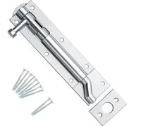 SCORPIO HARDWARE® Heavy Duty Tower Door Bolt Barrel Slide Lock Cranked Necked Door Bolt 100mm 150mm 200mm Door Latch with Screws Ideal for Door Locks (Zinc Plated (Bright), 200mm (8 Inch Bolt))