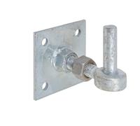 SCORPIO HARDWARE® Hook on Plates Gate Pins 19mm Heavy Duty Square Plates 4" x 4" Adjustable Fixed Pin (Adjustable Pin)