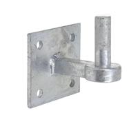 SCORPIO HARDWARE® Hook on Plates Gate Pins 19mm Heavy Duty Square Plates 4" x 4" Adjustable Fixed Pin (Fixed Pin)