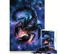 Scorpio Jigsaw Puzzles 1000 Pieces for Adults Brain Skill Stress Release Exact Edge Wall Art Decor (38x52cm)