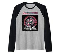 Scorpio Mood - Private Life Public Revenge Statement Design Raglan Baseball Tee