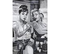 Scorpio Posters Marilyn Monroe & Audrey Hepburn Tattoo Scene by James Danger Harvey Mini Poster - Laminated 11.5" x 17.5"