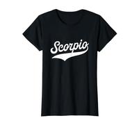 Scorpio - Retro University Aesthetic Sports Value Graphic T-Shirt, Women, Black, M