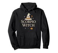 Scorpio Witch Aesthetic Zodiac Halloween Star Sign Pullover Hoodie