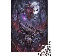 Scorpio Zodiac 1000 Piece Jigsaw Puzzle,Educational Toy,Impossible Challenge,Adults & Kids 14+ Mysterious Gothic,Premium Cardboard,Home Wall Decor,Gift Idea,Stress Relief 52x38cm